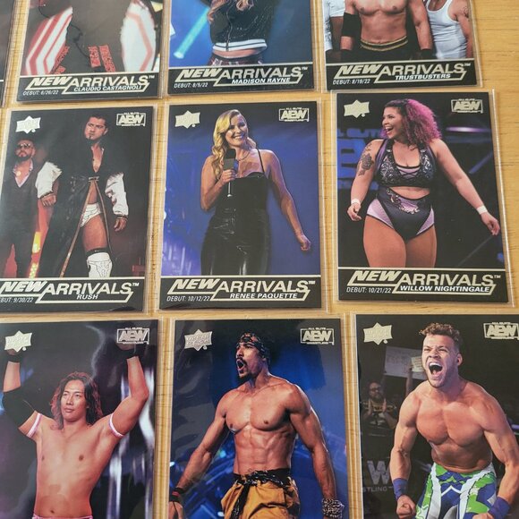 2022 Upper Deck AEW New Arrivals Complete Set Base Silver First Encounter Achiev - Picture 5 of 7